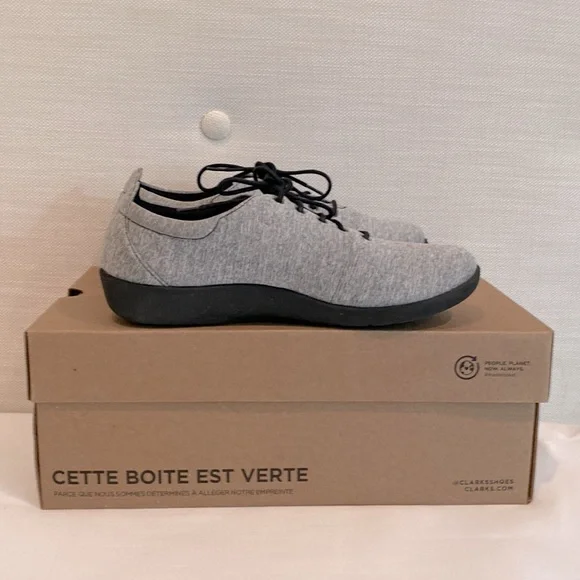 Clarks Gray Heathered Sillian Tino Sneaker - Picture 5 of 10